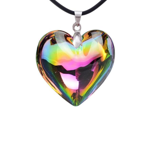 Aura Glass Heart Necklace - Signature SJ