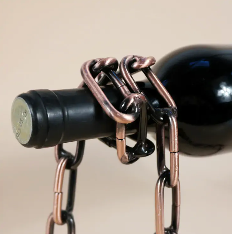 Magic Iron Chain Wine Bottle Holder - Signature SJ