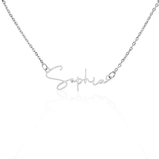Signature Style Name Necklace, Customizable